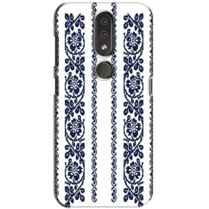 Силиконовый Чехол на Nokia 4.2 с картинкой Вышиванки (Синяя вышиванка)