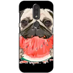 Чохол (ТПУ) Милі песики для Nokia 4.2 (Смішний Мопс)