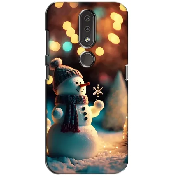 Чехол с рисунком «Снеговик праздничный» для Nokia 4.2
