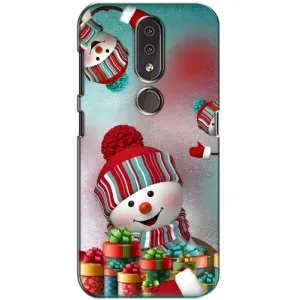 Чехлы на Новый Год Nokia 4.2 (Снеговик в шапке)