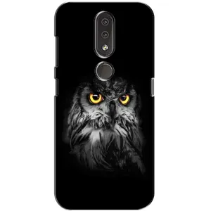 Чохли з принтом СОВИ для Nokia 4.2 (Сова на чорному)