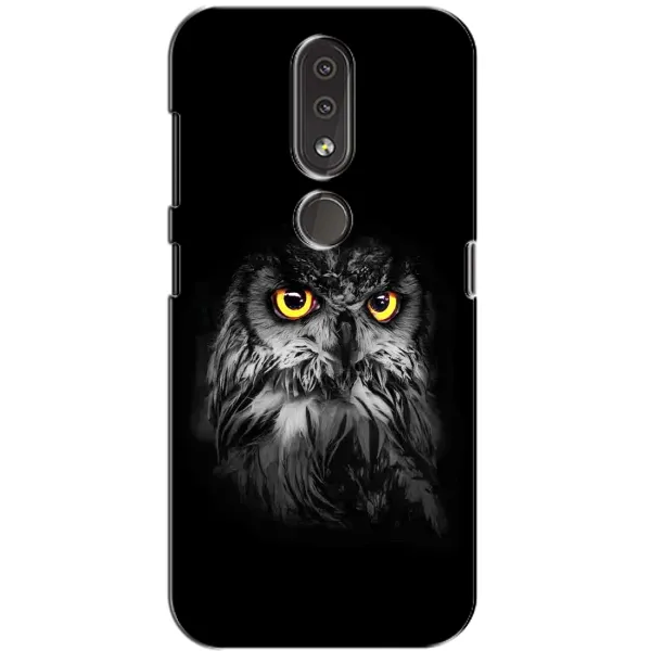 Чехол с рисунком «Сова на чёрном» для Nokia 4.2