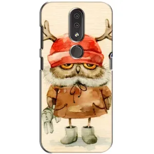 Чохли з принтом СОВИ для Nokia 4.2 (Сова у шапці)