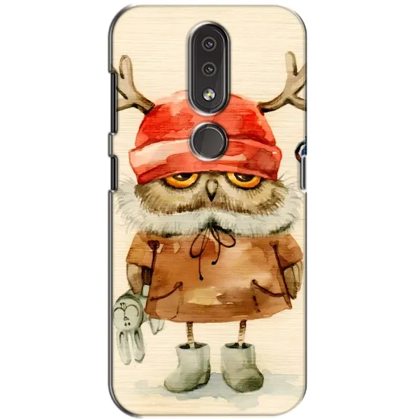 Чехол с рисунком «Сова в шапке» для Nokia 4.2