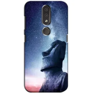 Силиконовые Чехлы (смешные стикеры) для Nokia 4.2 (Статуя)