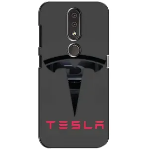 Силиконовый бампер с картинкой машины на Nokia 4.2 (Logo TESLA)