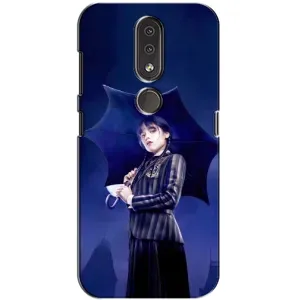 Чехлы с принтом Уэнсдей на Nokia 4.2 (Уэнсдей с зонтом)