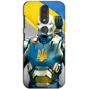 Силиконовый Чехол на Nokia 4.2 (Я-Украина) (Украинский робокоп)