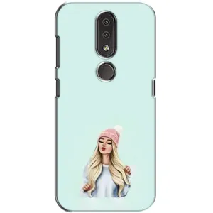 Силіконовый Чохол на Nokia 4.2 з картинкой Модных девушек (В шапці)