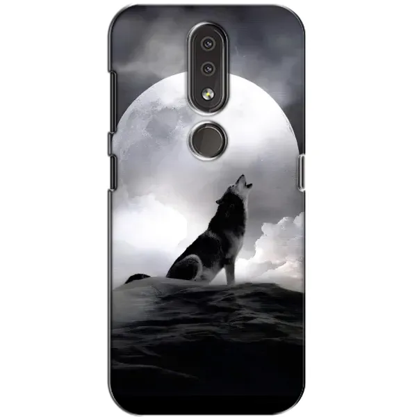Чехол с рисунком «Волк и луна» для Nokia 4.2 Чехол с рисунком «Волк и луна» для Nokia 4.2