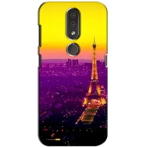 Чохол Ейфелева Вежа на Nokia 4.2 (Яскрава башня)