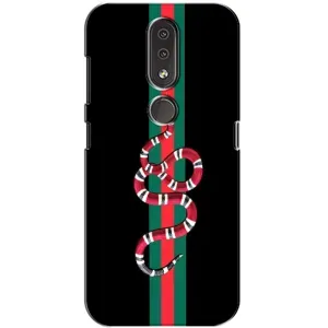 Чехлы Бренд GUCCI для Nokia 4.2 (Змей Гуччи)