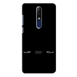 Силиконовый бампер с картинкой машины на Nokia 5.1 Plus (X5) (Силует Audi)