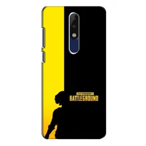 Чехол (TPU) с картинкой "Лого Пабг" на Нокиа 5.1 Плюс (Battlegrounds)
