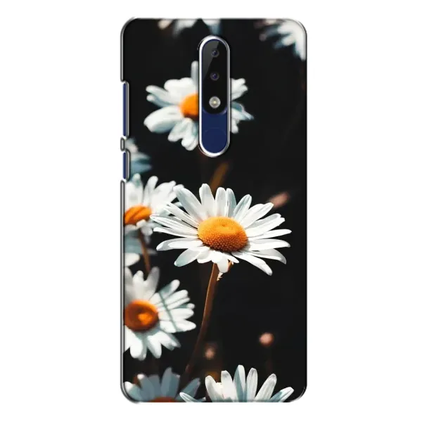 Чехол с рисунком «Белые ромашки» для Nokia 5.1 Plus (X5)