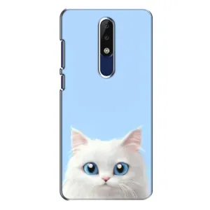 Чехол на тематику: Коты для Nokia 5.1 Plus (X5) (Белый кот)