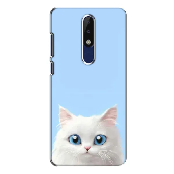 Чехол с рисунком «Белый кот» для Nokia 5.1 Plus (X5) Чехол с рисунком «Белый кот» для Nokia 5.1 Plus (X5)