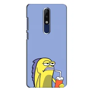 Бампер с принтом Мемы для Nokia 5.1 Plus (X5) (Безразличие)