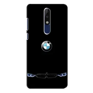 Силиконовый бампер с картинкой машины на Nokia 5.1 Plus (X5) (Черный BMW)