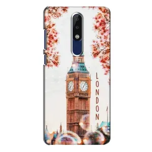 Чехол с рисунком «Часы Лондон» для Nokia 5.1 Plus (X5)