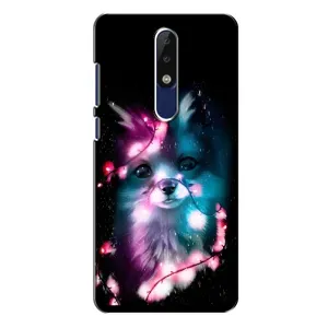 Чехол с Лисичкой для Nokia 5.1 Plus (X5) (Черная Лиса)