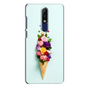 Чехлы с тематикой "ЦВЕТЫ" на Nokia 5.1 Plus (X5) (Цветок-мороженное)