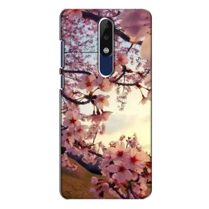 Чехол с принтом САКУРЫ на Nokia 5.1 Plus (X5) (Цветущая сакура)