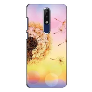 Силиконовый Чехол с одуванчиками на Nokia 5.1 Plus (X5) (Цветок-одуванчик)