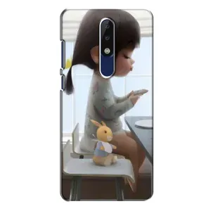 Дівчачий Чохол для Nokia 5.1 Plus (X5) (ДІвчина з іграшкою)