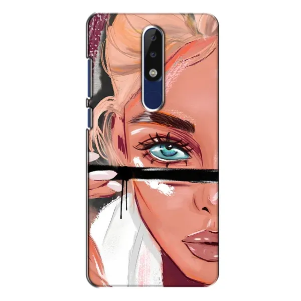 Чехол с рисунком «Девушка и ресницы» для Nokia 5.1 Plus (X5)