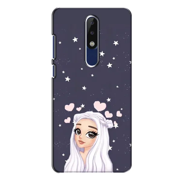 Чехол с рисунком «Девушка и сердечки» для Nokia 5.1 Plus (X5)