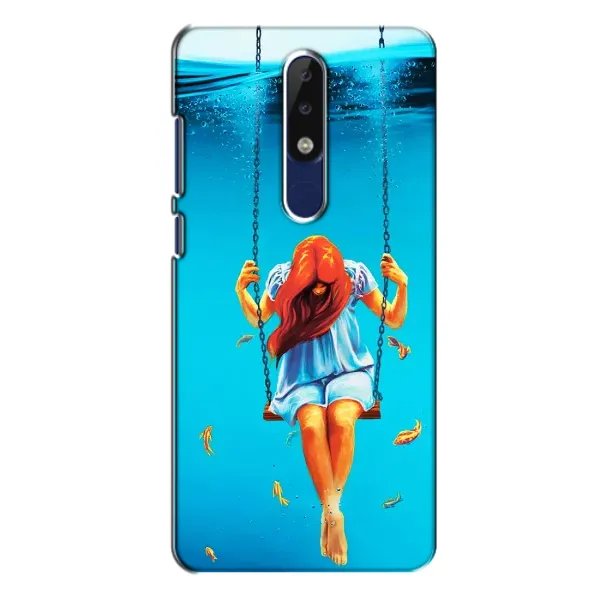 Чехол с рисунком «Девушка на качели» для Nokia 5.1 Plus (X5)
