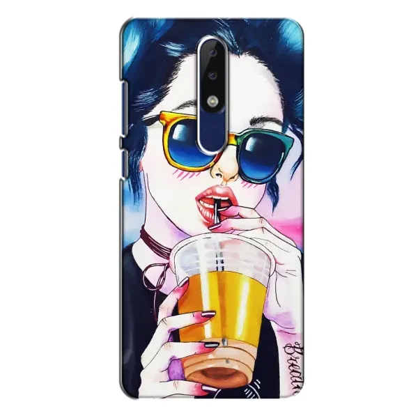 Чехол с рисунком «Девушка с коктейлем» для Nokia 5.1 Plus (X5) Чехол с рисунком «Девушка с коктейлем» для Nokia 5.1 Plus (X5)