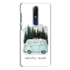 Силиконовый бампер с картинкой машины на Nokia 5.1 Plus (X5) (Домик на колесах)