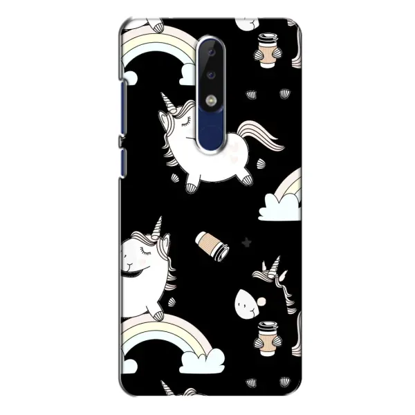 Чехол с рисунком «Единорог с кофе» для Nokia 5.1 Plus (X5) Чехол с рисунком «Единорог с кофе» для Nokia 5.1 Plus (X5)