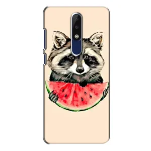 Силиконовый Чехол с Енотами на Nokia 5.1 Plus (X5) (Енот)