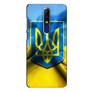 Чехол с картинкой (Патриотический ГЕРБ) на Nokia 5.1 Plus (X5) (Герб и Флаг Украины)