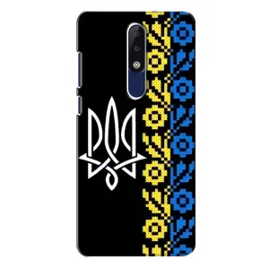 Силиконовый Чехол на Nokia 5.1 Plus (X5) (Герб и вышыванка)