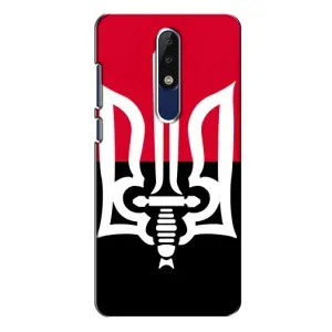 Чехлы УПА (Красно-Чёрный) на Nokia 5.1 Plus (X5) (Герб Украины)