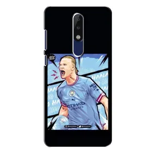 Чехлы с принтом для Nokia 5.1 Plus (X5) Футболист (гол Эрлинг Холланд)