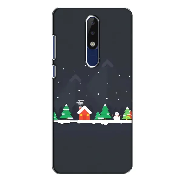Чехол с рисунком «Город зимний» для Nokia 5.1 Plus (X5) Чехол с рисунком «Город зимний» для Nokia 5.1 Plus (X5)