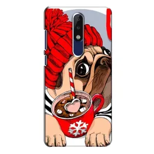 Бампер для Nokia 5.1 Plus (X5) с картинкой "Песики" (Грустная собака)