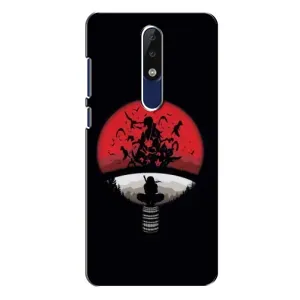 Чехлы с картинкой Итачи Учиха на Nokia 5.1 Plus (X5) (Итачи на черном)