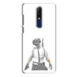 Силиконовый чехол с картинкой "Герой Pubg" на Nokia 5.1 Plus (X5) (Из букв)