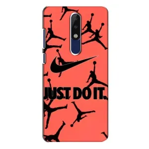Силіконовый Чохол Nike Air Jordan на Нокіа 5.1 Плюс (Just Do It)