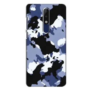 Камуфляжный Чехол для Нокиа 5.1 Плюс (Камуфляжный Серый)