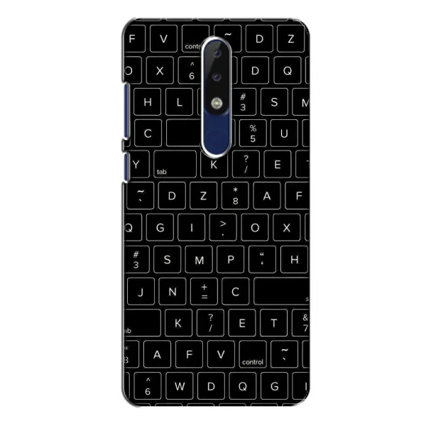 Чехол с рисунком «Клавиатура» для Nokia 5.1 Plus (X5)