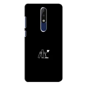 Чохол з картинками на чорному фоні для Nokia 5.1 Plus (X5) (Книжки)