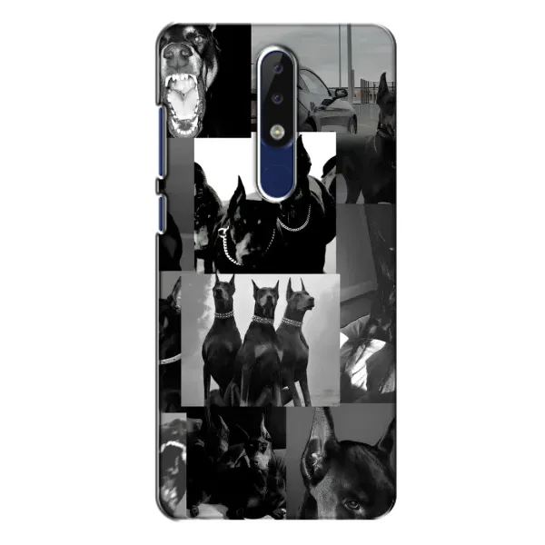 Чехол с рисунком «Коллаж Доберман» для Nokia 5.1 Plus (X5) Чехол с рисунком «Коллаж Доберман» для Nokia 5.1 Plus (X5)