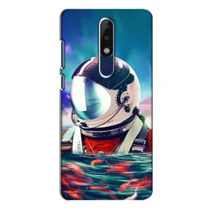 Силіконовый Чохол з принтом "Космонавти" на Nokia 5.1 Plus (X5) (Космонавт у воді)